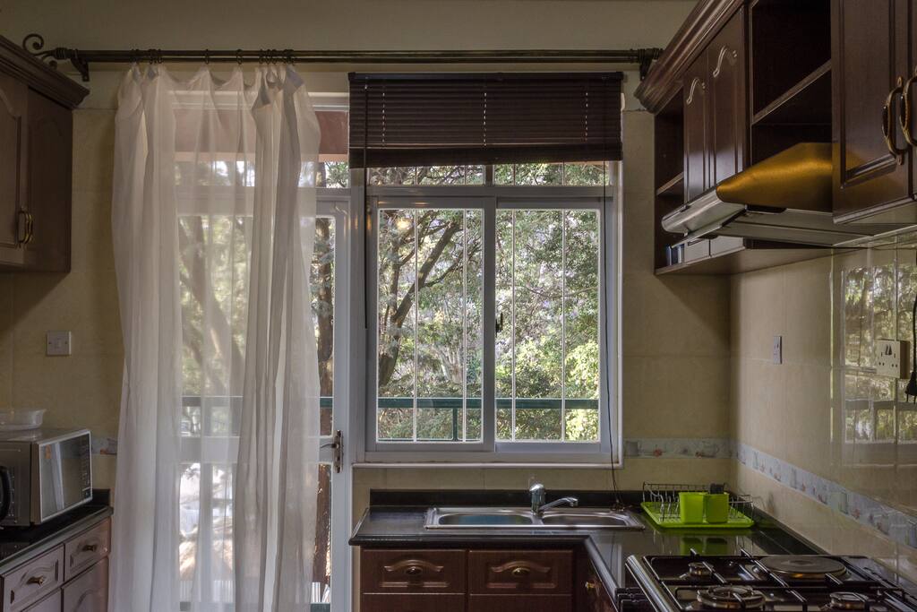Well equipped open plan kitchen.