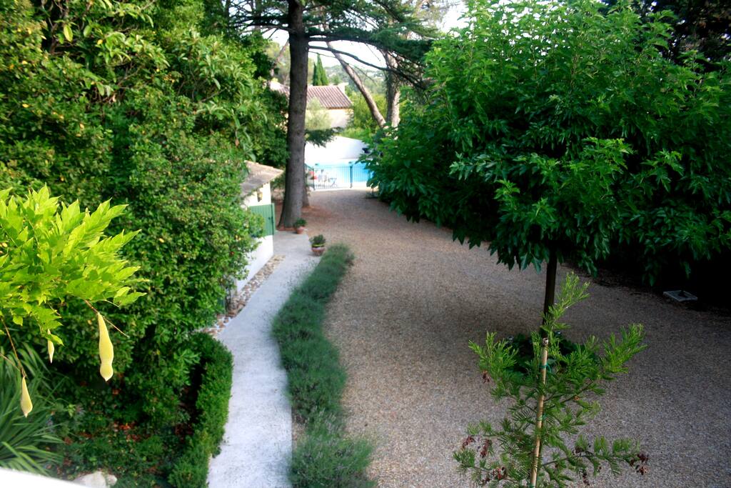 view of garden / pool from terrace