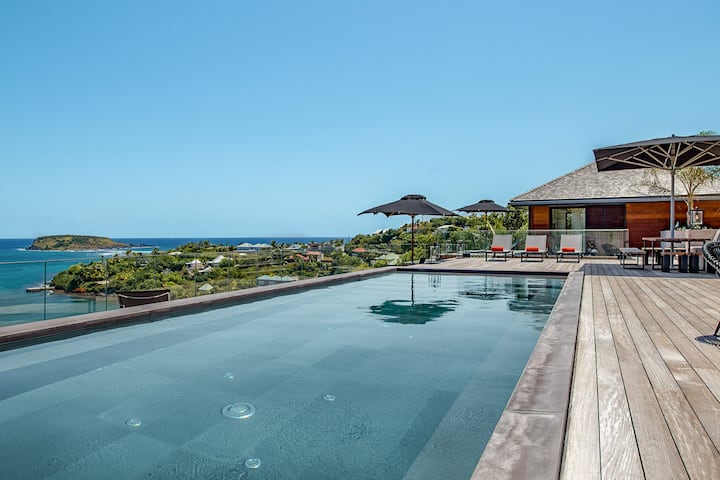 On the Island of St. Barths, This Stunning Oceanfront Villa Stands