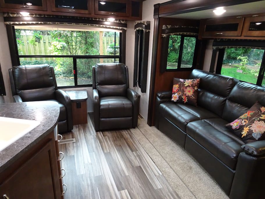 Recliners and sofa in living area