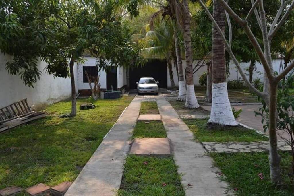 Private entrance and parking.