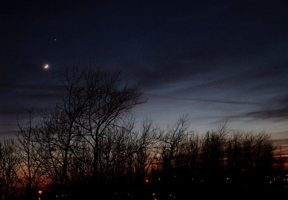 The sun set from my apartment.