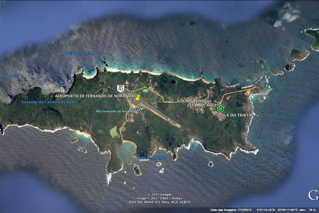 Nossa localização. Ali. Na vila do trinta.