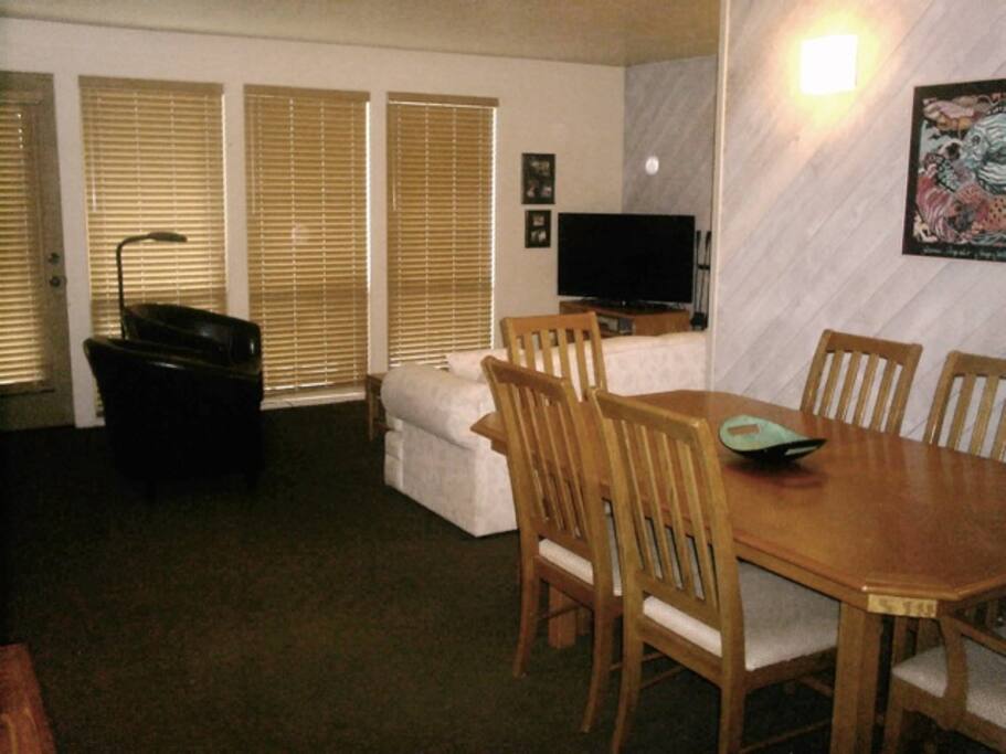 dining area and living room