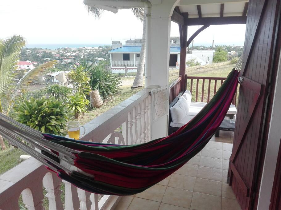 coin terrasse avec hamac