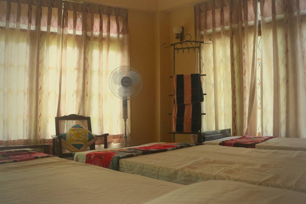 Room 1 equipped with 3 beds