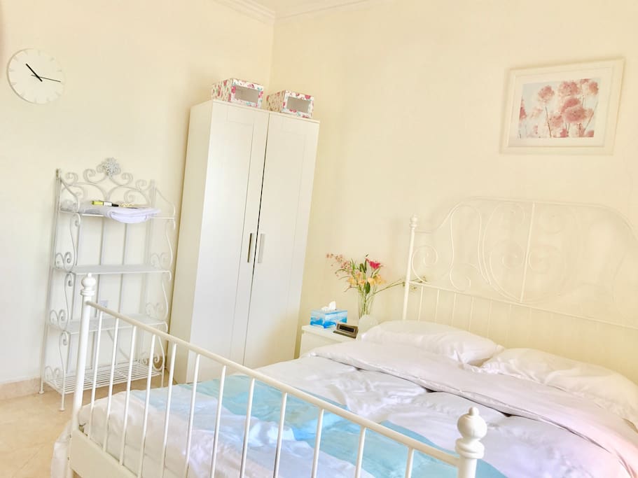 Ambient colours make a comfortable bedroom.