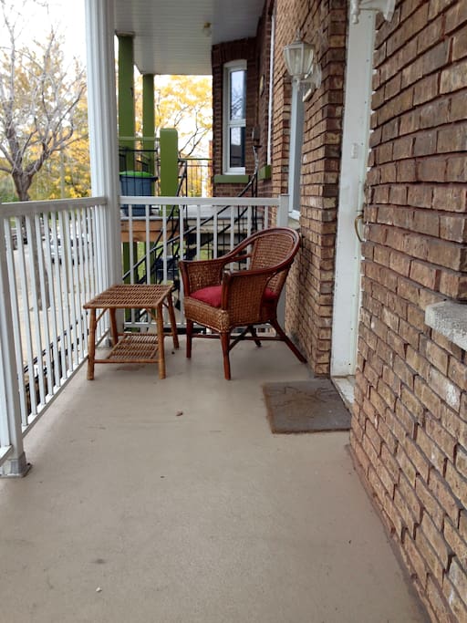Front entrance balcony.