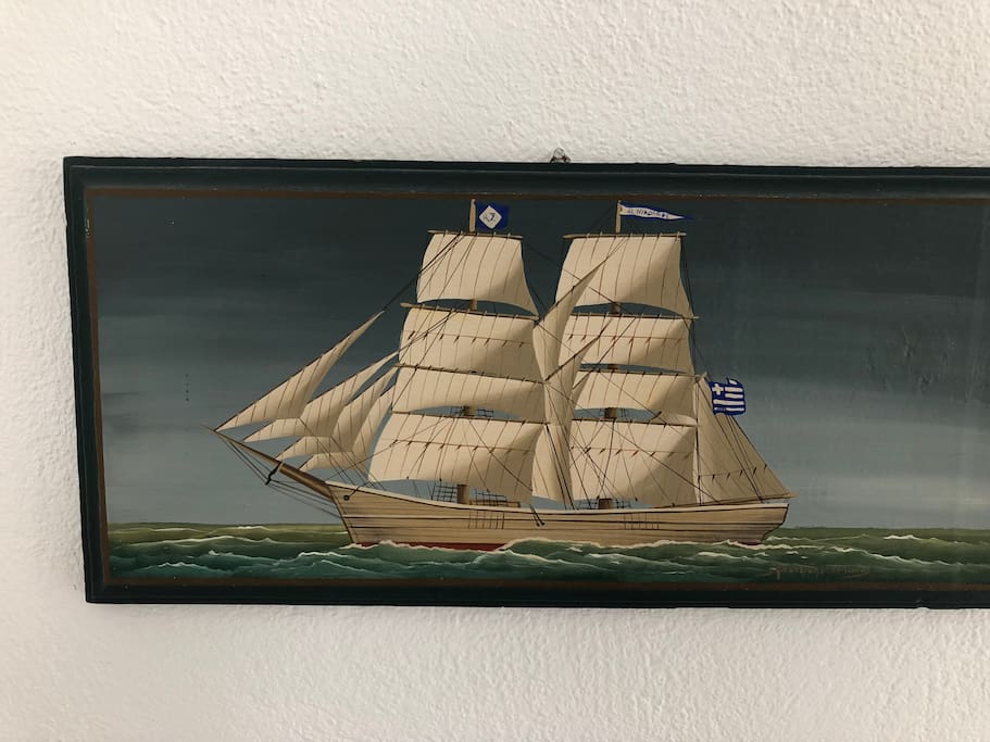 A piece of maritime art in the house.