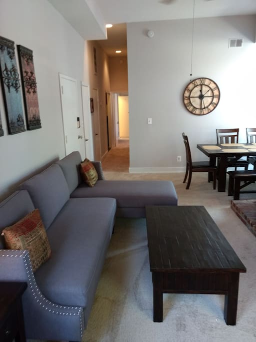 Loving room looking towards dining area
