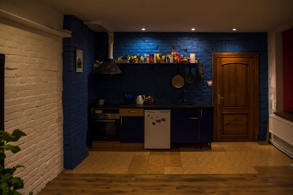 Living room & Kitchen(Evening artificial lightning)