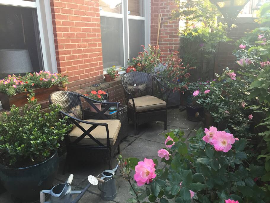 During the spring and summer, the patio is the perfect spot for a BBQ or a good book.