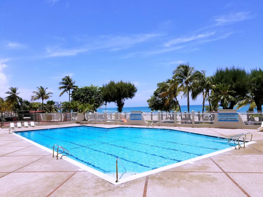 We have one of the nicest pools in Isla Verde
