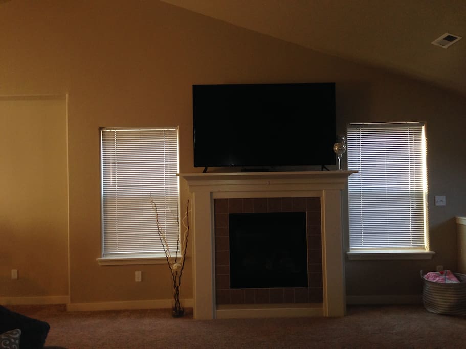 70" TV in the upstairs living room