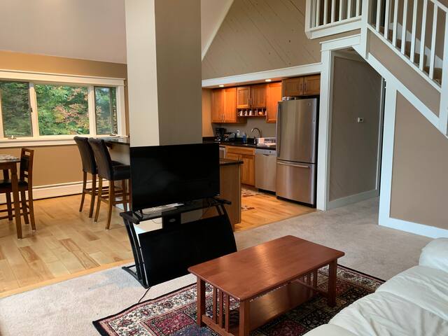 Full size Bed w Panoramic Views of Mt. Mansfield.