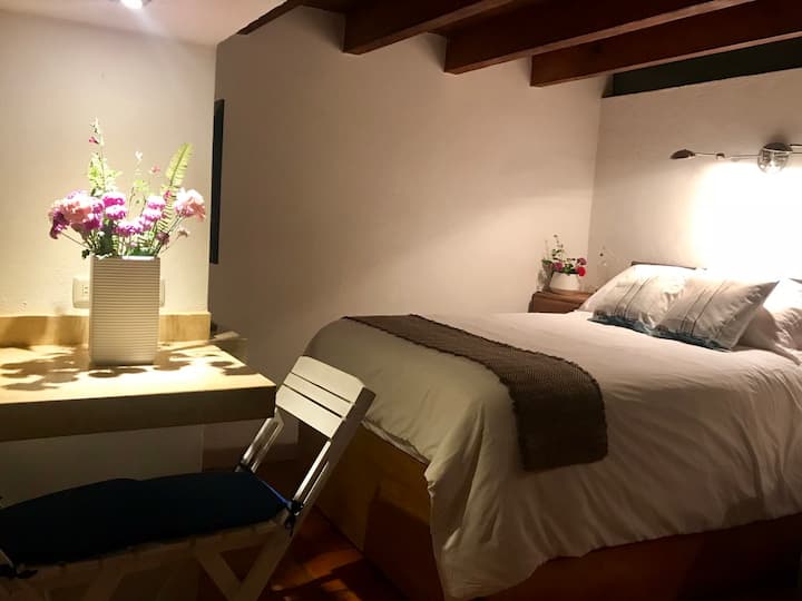 「鹈鹕」房间配有一张双人床和一张单人滑动床。