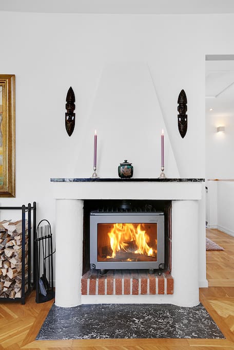 Fireplace in the living room
