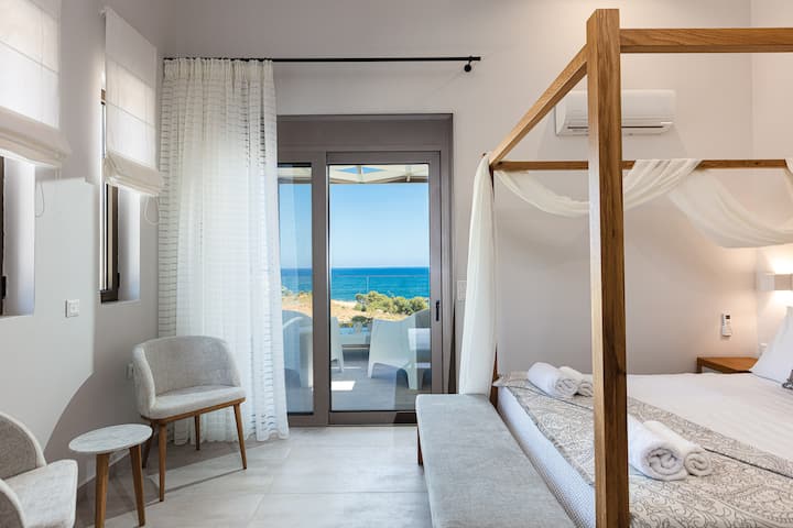 Inakaribisha vipengele vya chumba cha kulala. 