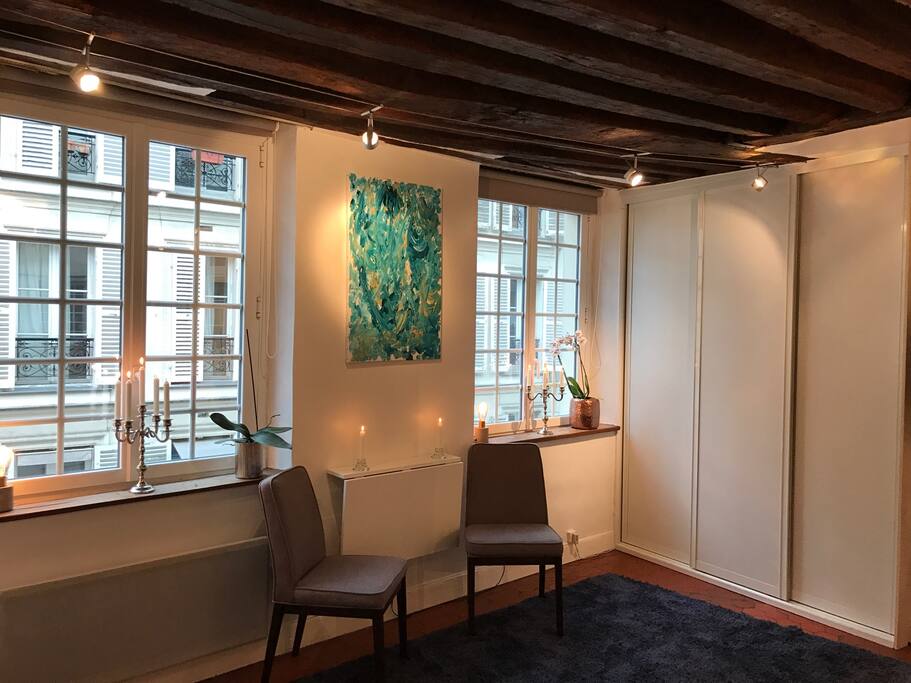 Dining area and huge wardrobe