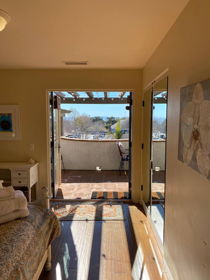 Master Bedroom with private Balcony.  Has an ocean view!