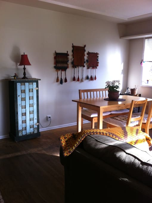 Living-room and dining area