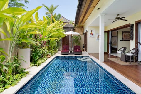 Modern Balinese Villa with a Pool in Central Sanur