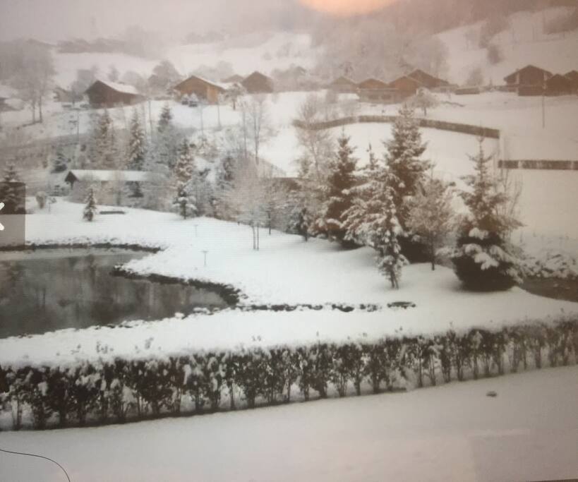 Balcony Winter view 'Heart Lake'