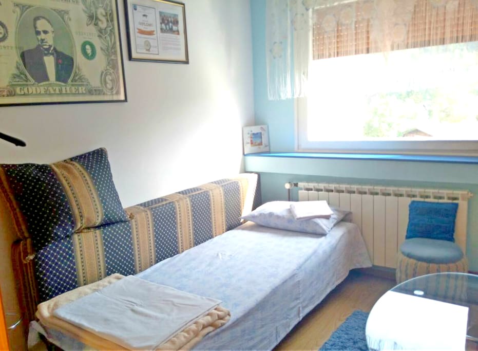 If you want more space in the room, table with some sweets on it, when you arrive, you will see a room like this.