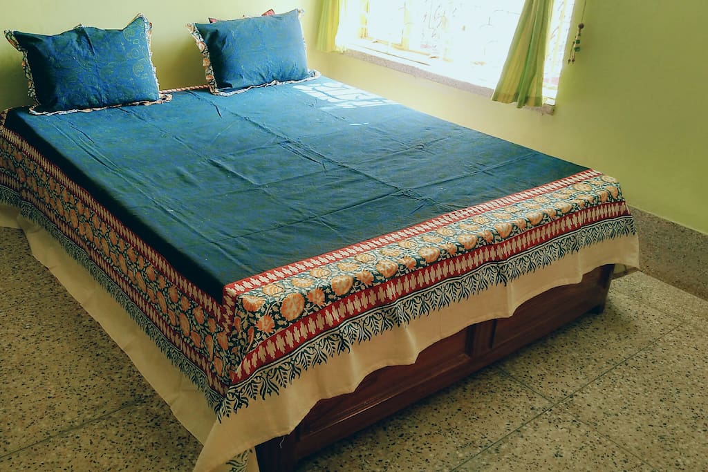 Bed in the living room