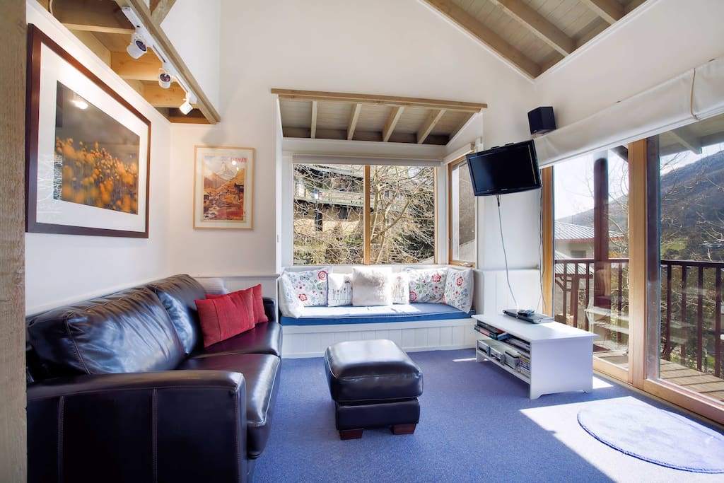 Cosy living space overlooking the garden