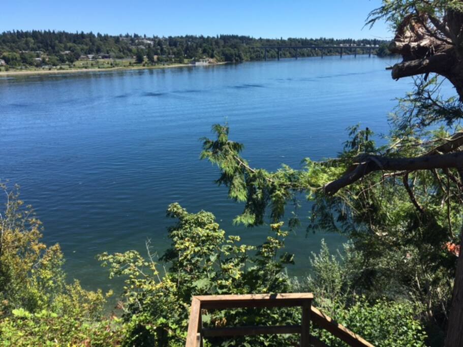 View from the top of the stairs to the beach