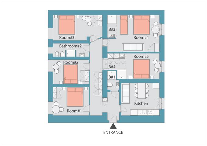 BigFamilyFlats – Trastevere&Testaccio 11pax-5rooms gallery image 4