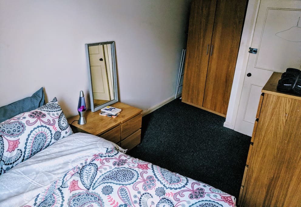 Room features a closet