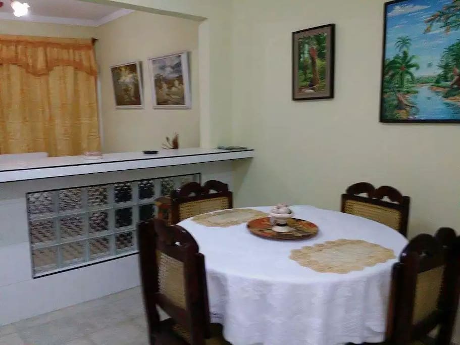 Traditional dining table to enjoy and spend time together.