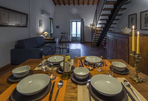 Apartment with pool and restaurant