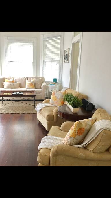 Lots of natural sun light throughout.