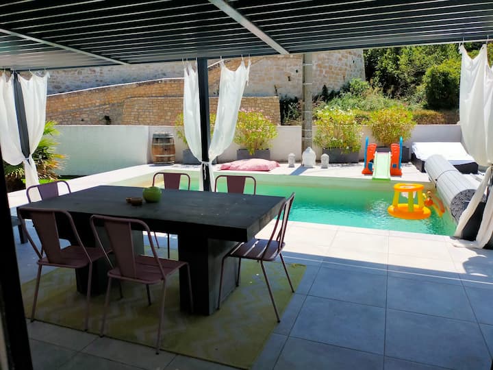 Maison Plein Sud Climatisé - Castillon-du-Gard