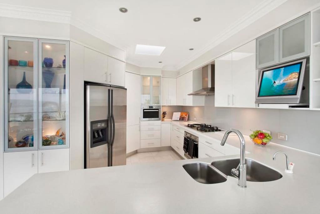 Modern Bright kitchen with views