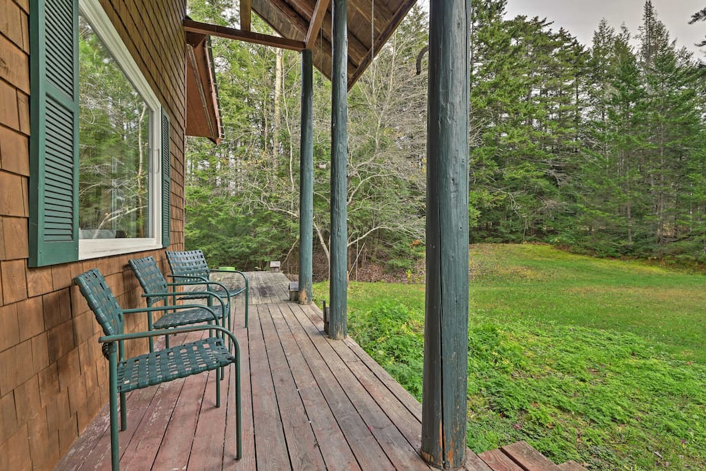 Enjoy the serene countryside from the comfort of the front porch.