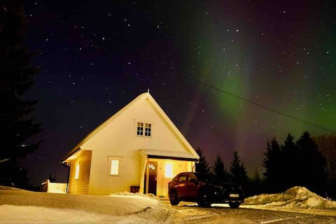 Evenes Airp. Northern lights on the way to Lofoten