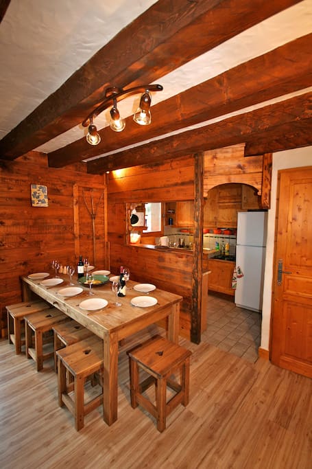 Ski all day, return to a beautiful family chalet for drinks and dinner.