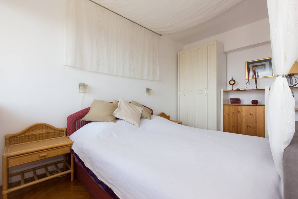 king size bed in bedroom 1