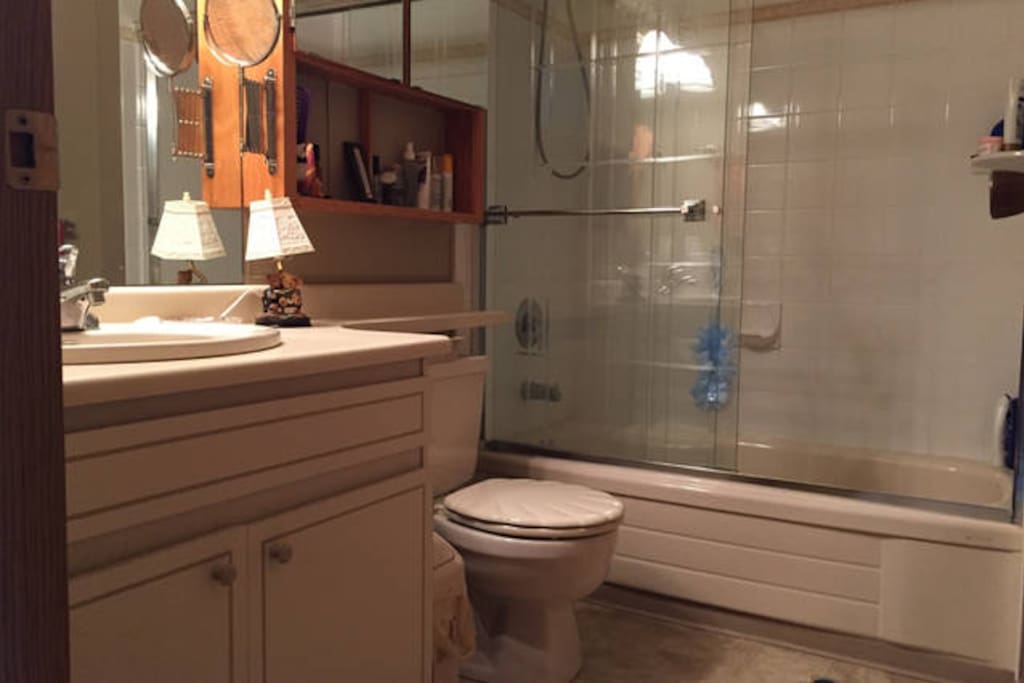 share a full bathroom