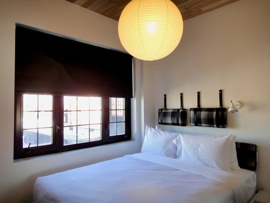 Leather Trimmed Cushions, Frette Linen, Down Pillows and Cozy Down Comforter
