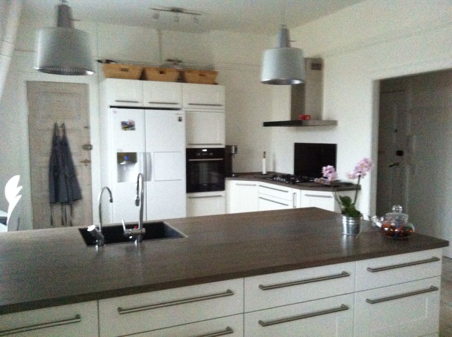 The kitchen which you will share with us.