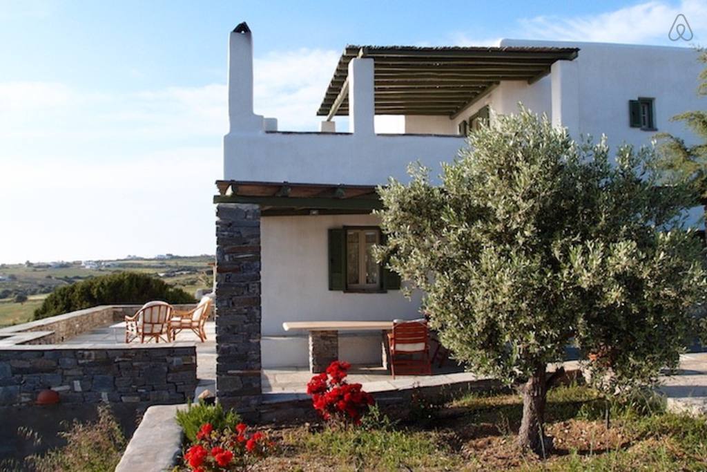 The house is built in the Cycladic style