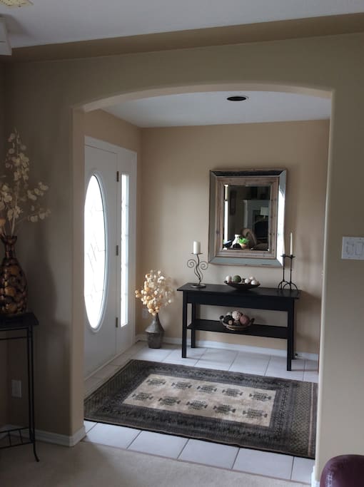 Entry way to your suite