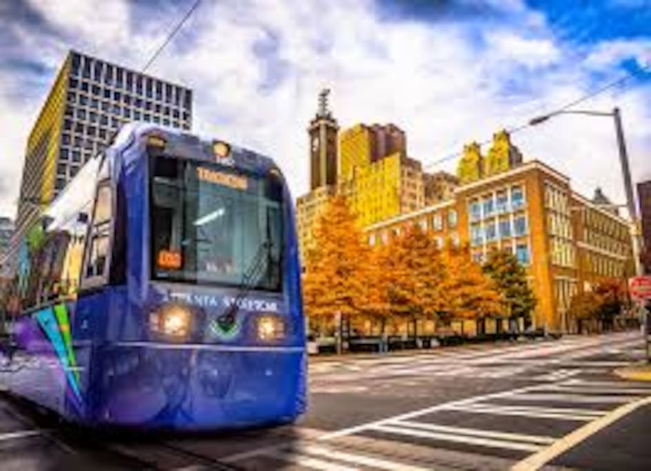 Atlanta Street car is a great option for traveling during your stay as it only cost 1.00 each way and picks up by The Martin Luther King Visitor Center Can be taken to the world of Coca Cola, Phillips Arena, Centennial Park, Peach tree Center, Georgia State , World Congress Center