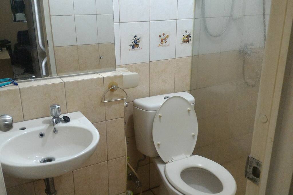 toilet and shower