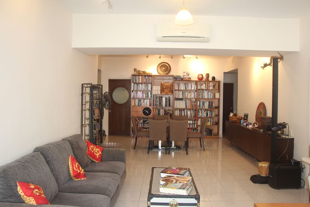 Big Living/Dining Room: spacious, artistic, high end sound system